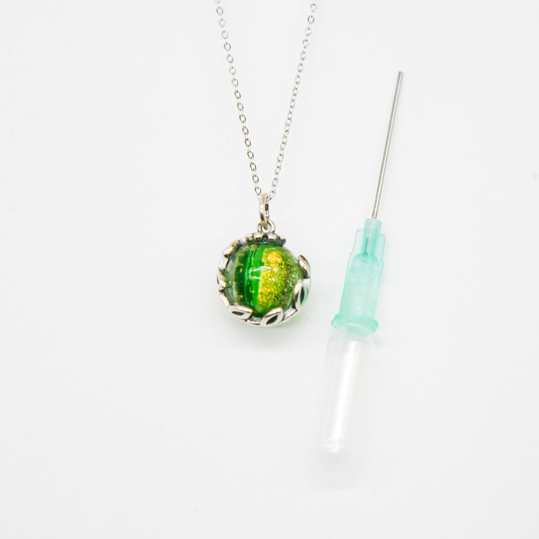 Gift Box - Aroma Necklace White Gold - Planet Aurum Verdant (Gold Green) + Purify Oil Blend V760-GBAJ - 2
