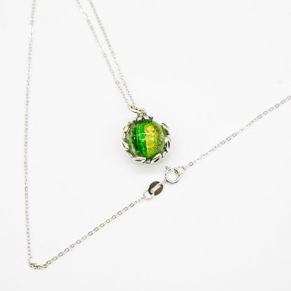 Gift Box - Aroma Necklace White Gold - Planet Aurum Verdant (Gold Green) + Purify Oil Blend V760-GBAJ - 2