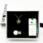 Gift Box - Aroma Necklace White Gold - Planet Aurum Verdant (Gold Green) + Purify Oil Blend V760-GBAJ - 2