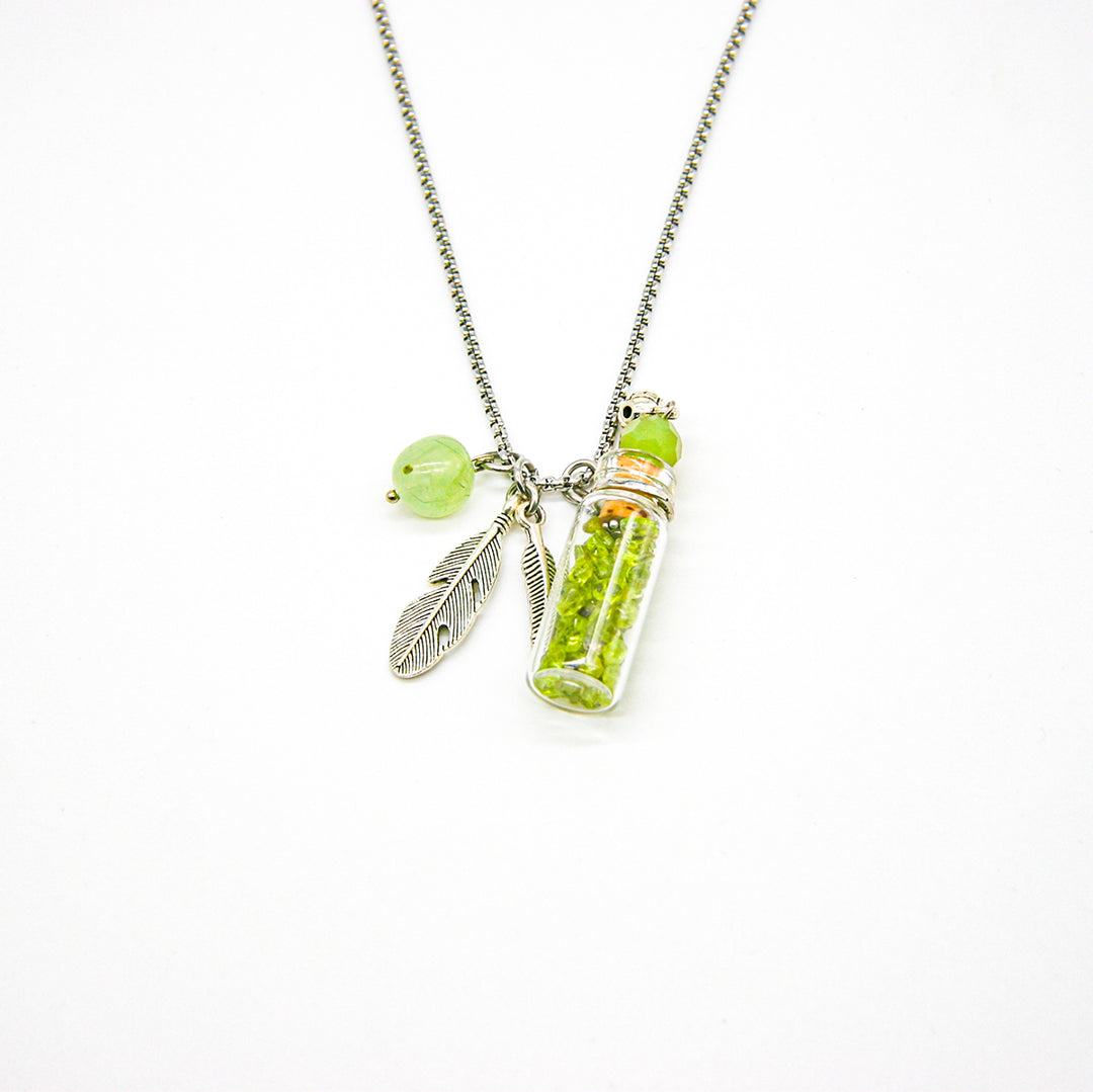 Gift Box - Crystal Bottle (Green Calcite) + Purify Oil Blend V760-GBAJ - 21