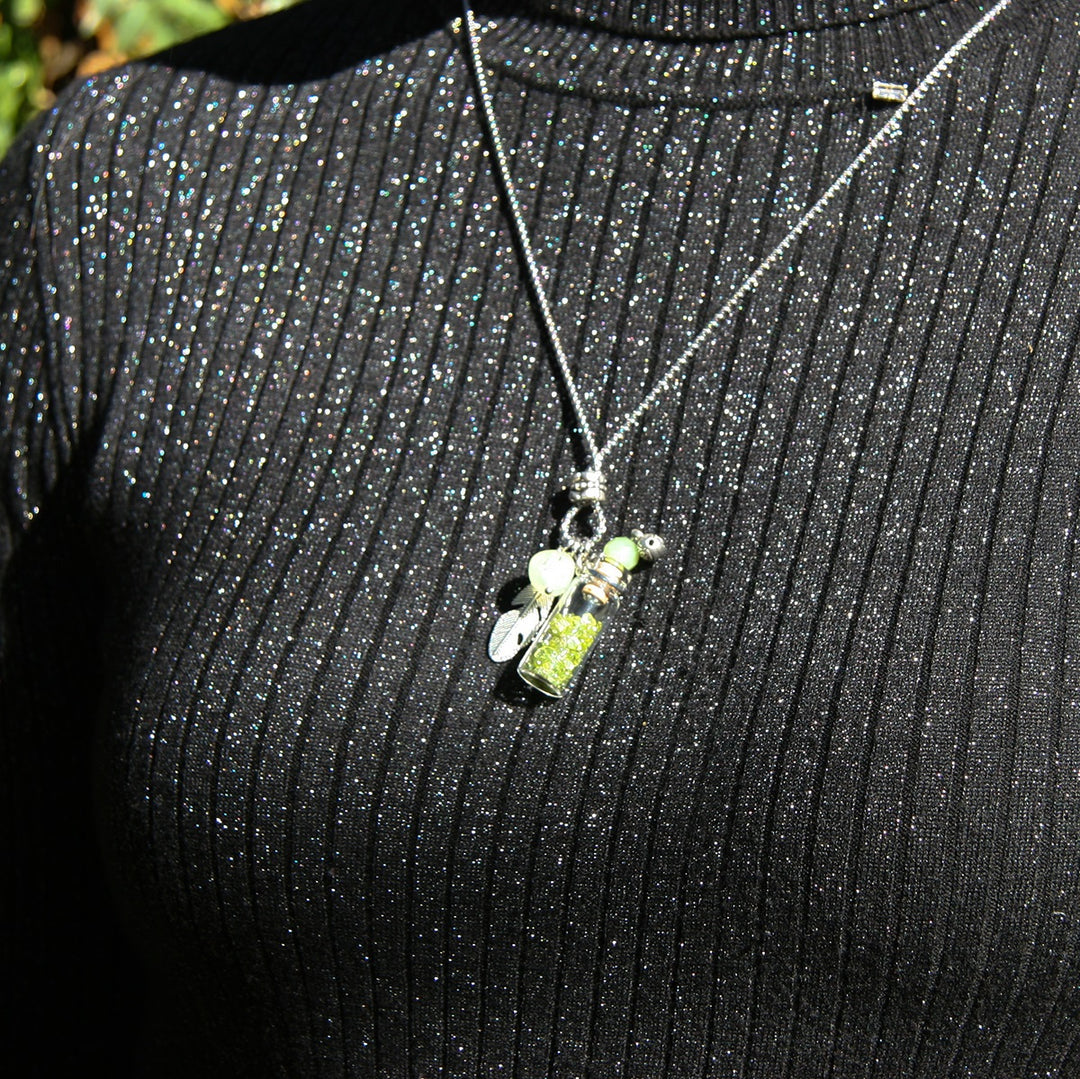 Gift Box - Crystal Bottle (Green Calcite) + Purify Oil Blend V760-GBAJ - 21