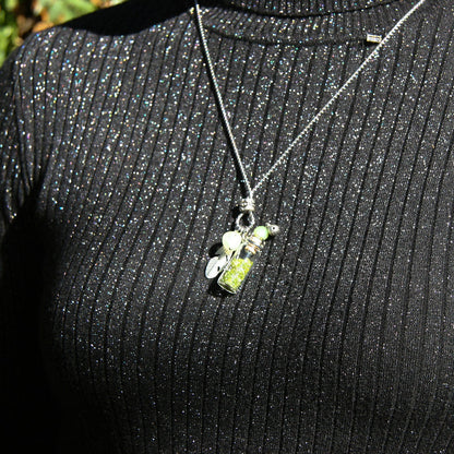 Gift Box - Crystal Bottle (Green Calcite) + Purify Oil Blend V760-GBAJ - 21