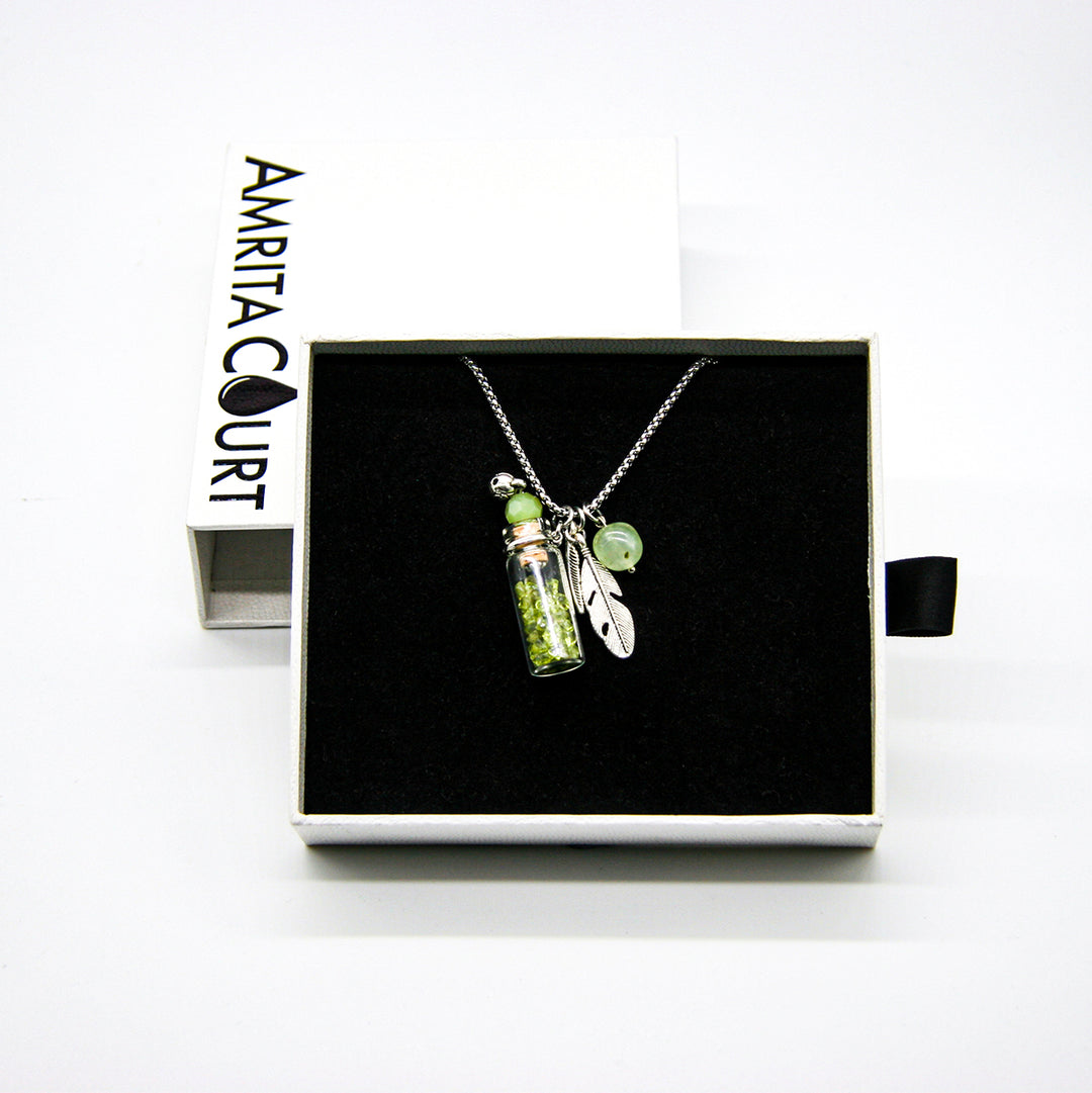 Gift Box - Crystal Bottle (Green Calcite) + Purify Oil Blend V760-GBAJ - 21