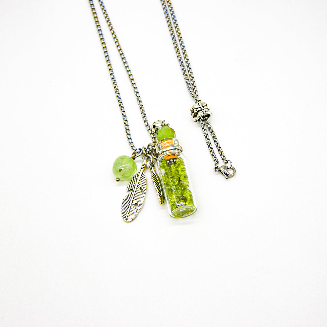 Gift Box - Crystal Bottle (Green Calcite) + Purify Oil Blend V760-GBAJ - 21