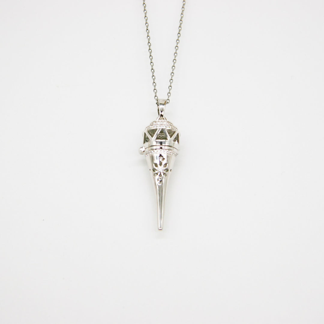 Gift Box - Cone White Gold Aroma Necklace + Purify Oil Blend V760-GBAJ - 22