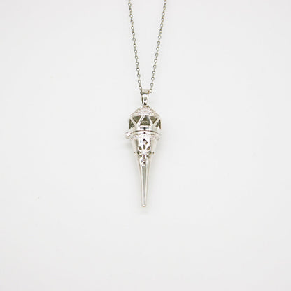 Gift Box - Cone White Gold Aroma Necklace + Purify Oil Blend V760-GBAJ - 22