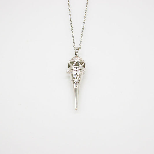Gift Box - Cone White Gold Aroma Necklace + Purify Oil Blend V760-GBAJ - 22