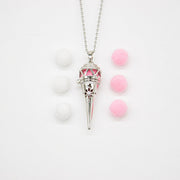 Gift Box - Cone White Gold Aroma Necklace + Purify Oil Blend V760-GBAJ - 22