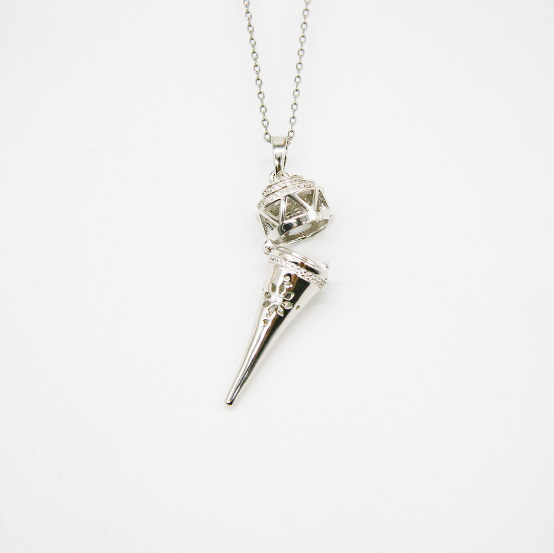 Gift Box - Cone White Gold Aroma Necklace + Purify Oil Blend V760-GBAJ - 22