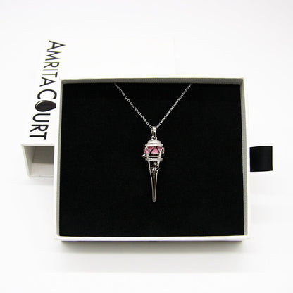 Gift Box - Cone White Gold Aroma Necklace + Purify Oil Blend V760-GBAJ - 22
