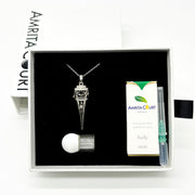 Gift Box - Cone White Gold Aroma Necklace + Purify Oil Blend V760-GBAJ - 22