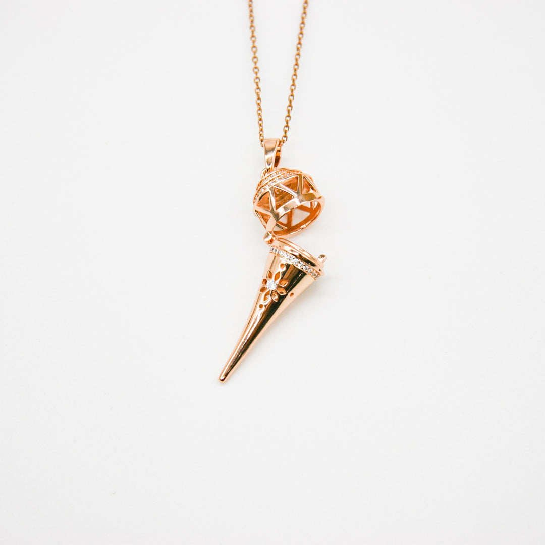 Gift Box - Cone Rose Gold Aroma Necklace + Purify Oil Blend V760-GBAJ - 23