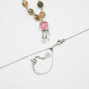 Gift Box - Rose White Gold Aroma Necklace + Purify Oil Blend V760-GBAJ - 24