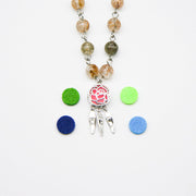 Gift Box - Rose White Gold Aroma Necklace + Purify Oil Blend V760-GBAJ - 24
