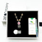 Gift Box - Rose White Gold Aroma Necklace + Purify Oil Blend V760-GBAJ - 24