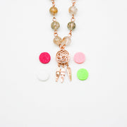 Gift Box - Rose Rose Gold Aroma Necklace + Purify Oil Blend V760-GBAJ - 25