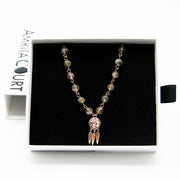 Gift Box - Rose Rose Gold Aroma Necklace + Purify Oil Blend V760-GBAJ - 25