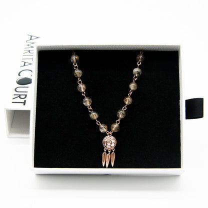 Gift Box - Rose Rose Gold Aroma Necklace + Purify Oil Blend V760-GBAJ - 25