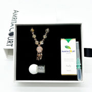 Gift Box - Rose Rose Gold Aroma Necklace + Purify Oil Blend V760-GBAJ - 25