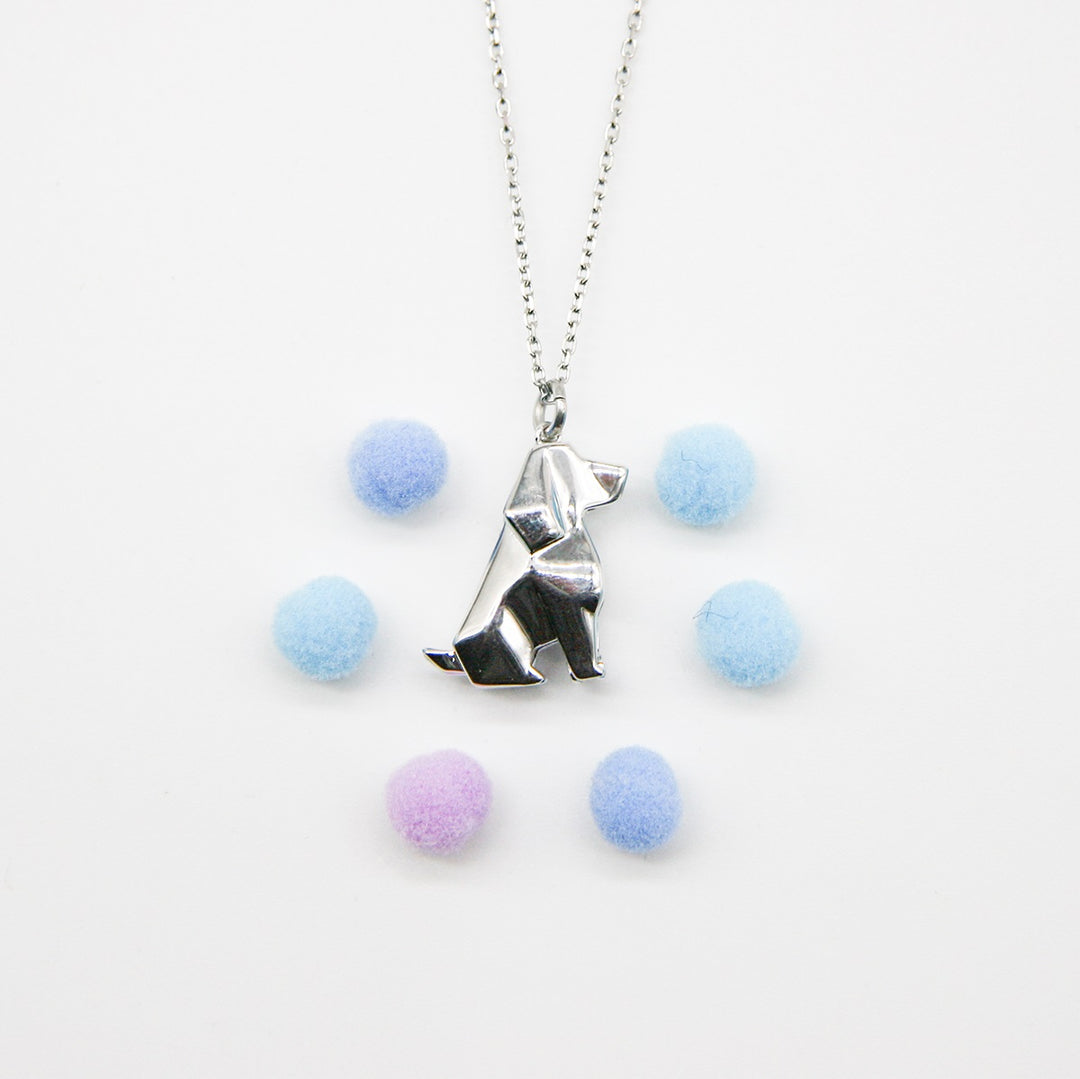 Gift Box - Dog White Gold Aroma Necklace + Purify Oil Blend V760-GBAJ - 26