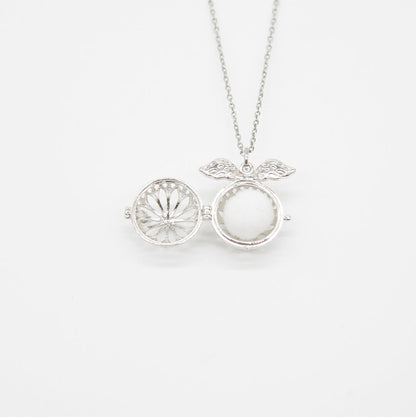 Gift Box - Angel Ball White Gold Aroma Necklace + Purify Oil Blend V760-GBAJ - 28