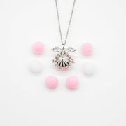 Gift Box - Angel Ball White Gold Aroma Necklace + Purify Oil Blend V760-GBAJ - 28