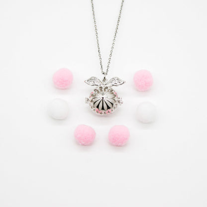 Gift Box - Angel Ball White Gold Aroma Necklace + Purify Oil Blend V760-GBAJ - 28