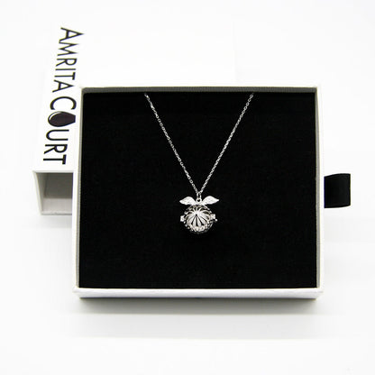 Gift Box - Angel Ball White Gold Aroma Necklace + Purify Oil Blend V760-GBAJ - 28