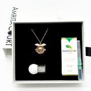 Gift Box - Angel Ball Rose Gold Aroma Necklace + Purify Oil Blend V760-GBAJ - 29