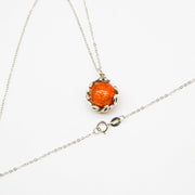 Gift Box - Aroma Necklace White Gold - Planet Solstice Sunburst (Fire Red) + Purify Oil Blend V760-GBAJ - 3