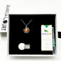 Gift Box - Aroma Necklace White Gold - Planet Solstice Sunburst (Fire Red) + Purify Oil Blend V760-GBAJ - 3