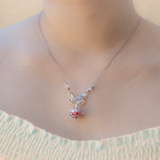 Gift Box - Butterfly White Gold Aroma Necklace + Purify Oil Blend V760-GBAJ - 30