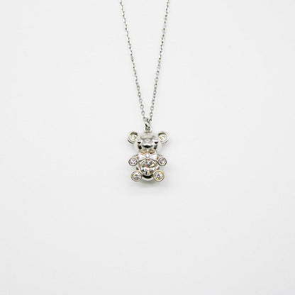 Gift Box - Bear White Gold Aroma Necklace + Purify Oil Blend V760-GBAJ - 32