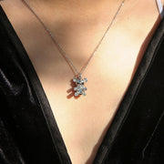 Gift Box - Bear White Gold Aroma Necklace + Purify Oil Blend V760-GBAJ - 32