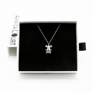 Gift Box - Bear White Gold Aroma Necklace + Purify Oil Blend V760-GBAJ - 32