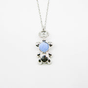 Gift Box - Bear White Gold Aroma Necklace + Purify Oil Blend V760-GBAJ - 32