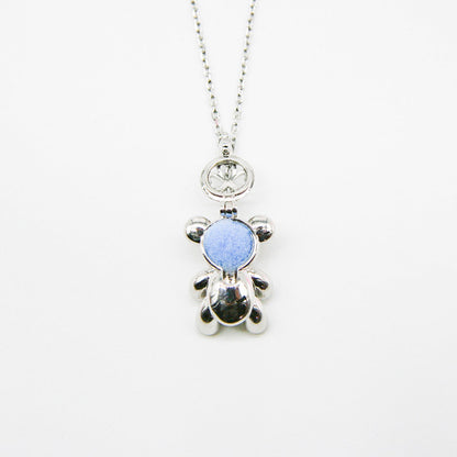 Gift Box - Bear White Gold Aroma Necklace + Purify Oil Blend V760-GBAJ - 32