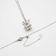 Gift Box - Bear White Gold Aroma Necklace + Purify Oil Blend V760-GBAJ - 32