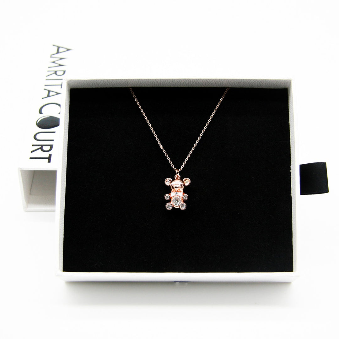 Gift Box - Bear Rose Gold Aroma Necklace + Purify Oil Blend V760-GBAJ - 33