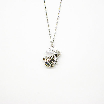 Gift Box - Rabbit White Gold Aroma Necklace + Purify Oil Blend V760-GBAJ - 34