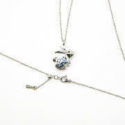 Gift Box - Rabbit White Gold Aroma Necklace + Purify Oil Blend V760-GBAJ - 34