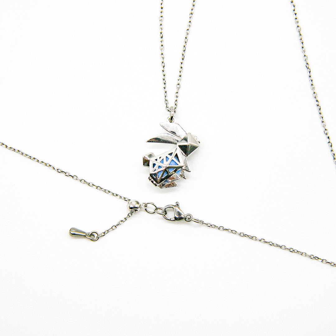 Gift Box - Rabbit White Gold Aroma Necklace + Purify Oil Blend V760-GBAJ - 34