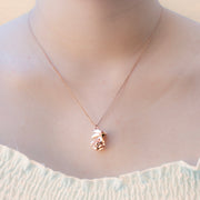 Gift Box - Rabbit Rose Gold Aroma Necklace + Purify Oil Blend V760-GBAJ - 35