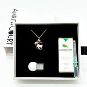 Gift Box - Rabbit Rose Gold Aroma Necklace + Purify Oil Blend V760-GBAJ - 35