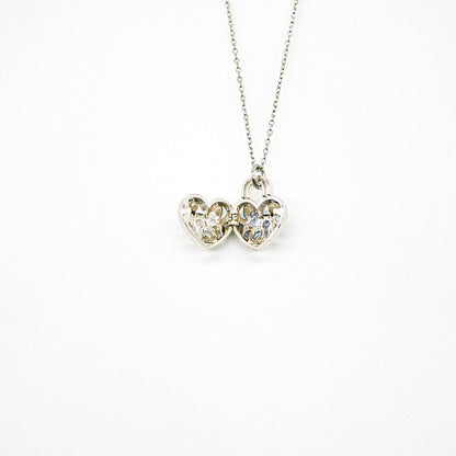Gift Box - Heart Lock White Gold Aroma Necklace + Purify Oil Blend V760-GBAJ - 36