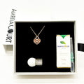 Gift Box - Heart Lock Rose Gold Aroma Necklace + Purify Oil Blend V760-GBAJ - 37