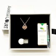 Gift Box - Heart Lock Rose Gold Aroma Necklace + Purify Oil Blend V760-GBAJ - 37