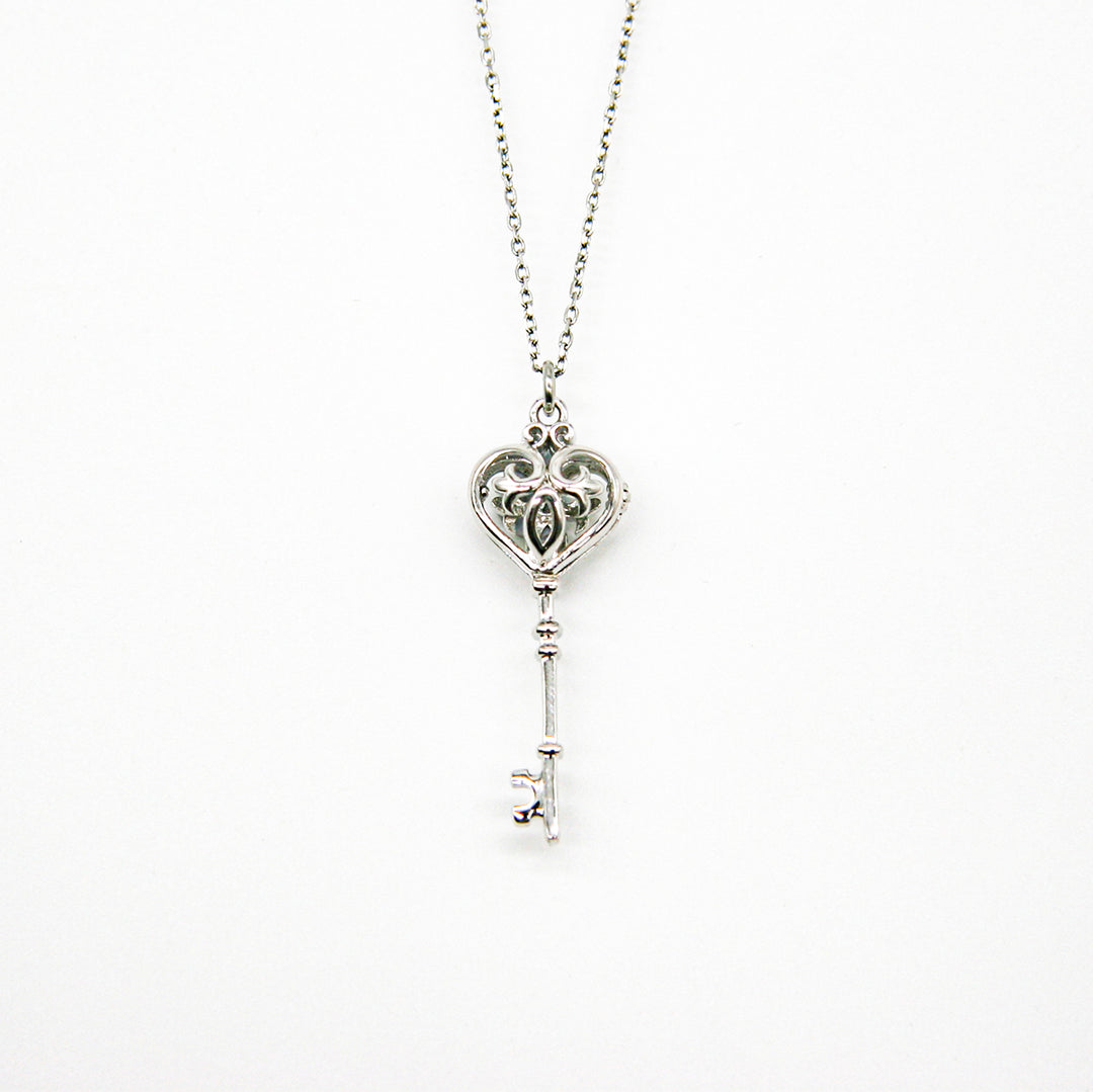 Gift Box - Key White Gold Aroma Necklace + Purify Oil Blend V760-GBAJ - 38