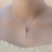 Gift Box - Key White Gold Aroma Necklace + Purify Oil Blend V760-GBAJ - 38