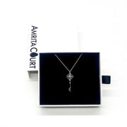 Gift Box - Key White Gold Aroma Necklace + Purify Oil Blend V760-GBAJ - 38